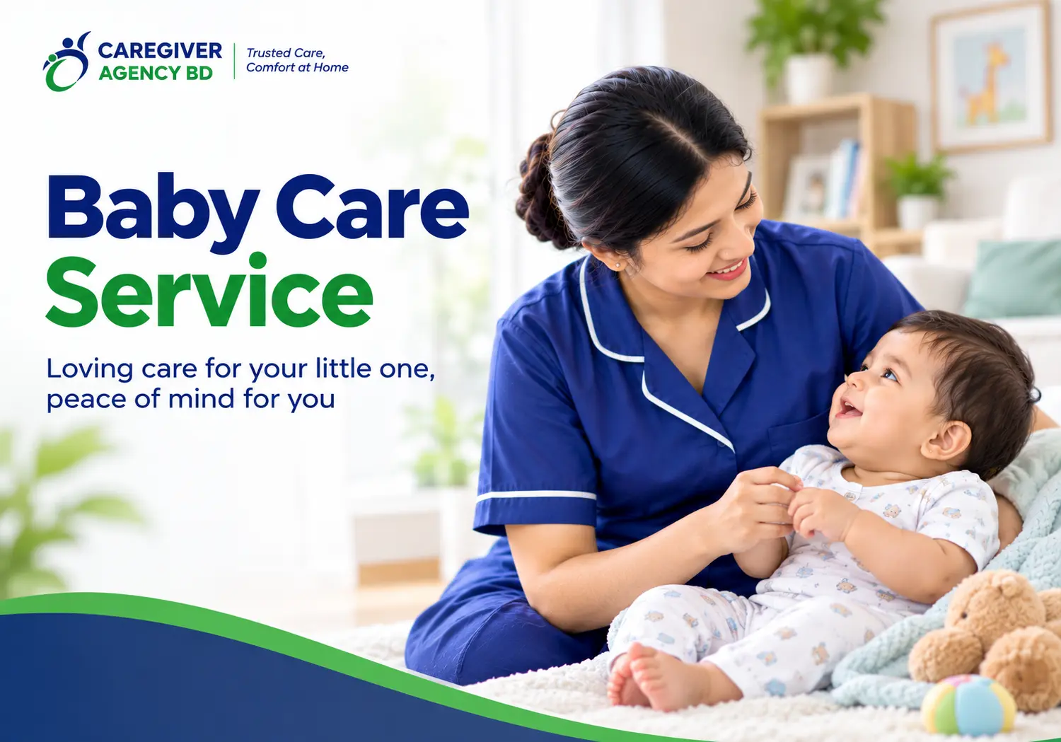 Baby care service provider preparing feeding supplies