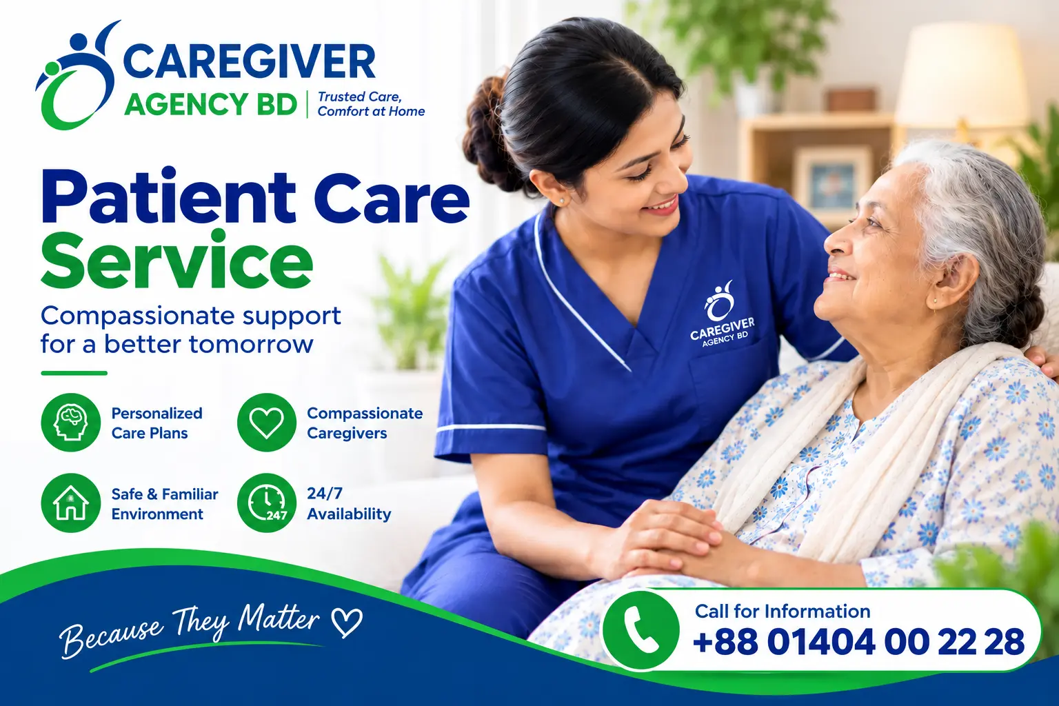 Patient care service in Dhaka by Caregivers Agency BD